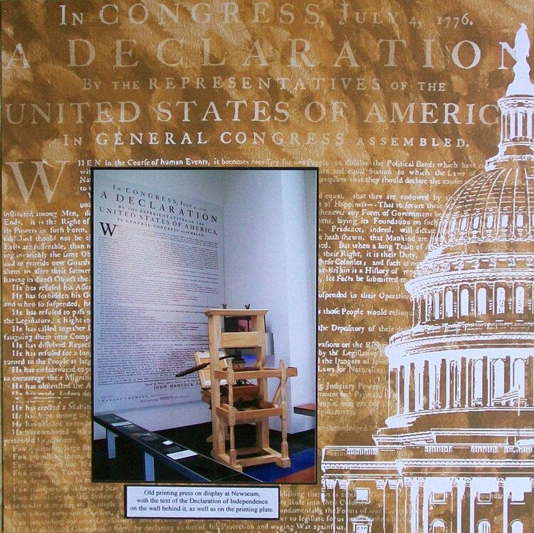 Washington DC 2012 - Page 14 - Newseum: Declaration