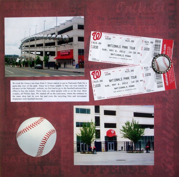 Washington DC 2012 - Page 26 - Ballpark Tour: Tickets