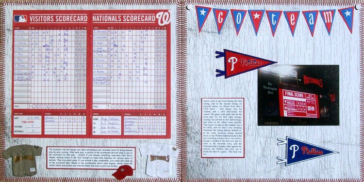 Washington DC 2012 - Pages 42-43 - Nationals/Phillies Baseball Game (pages 4-5)