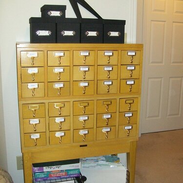 Scraproom (February 2012) - Library card catalog unit