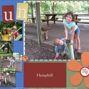 Hemphill Playground - Amanda, Jessie, Christian and Riley