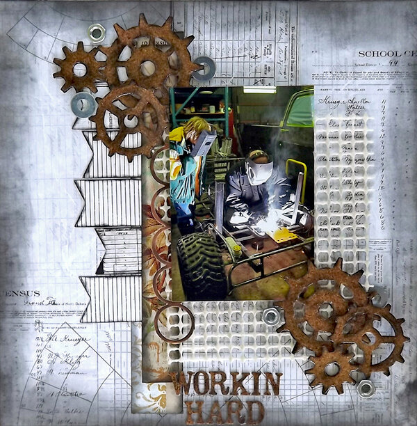 ***ScrapThat July kit***Laura Gilhuly - Workin Hard