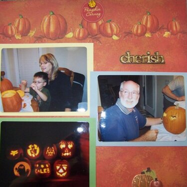 Pumpkin Carving with Grandma and Grandpa