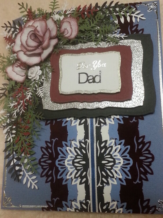 Flowered Fathers Birthday card