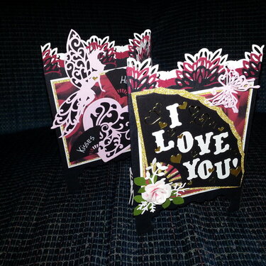 I Love You Card, tri-fold, and layered