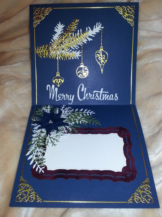 Inside of PEACE Christmas card