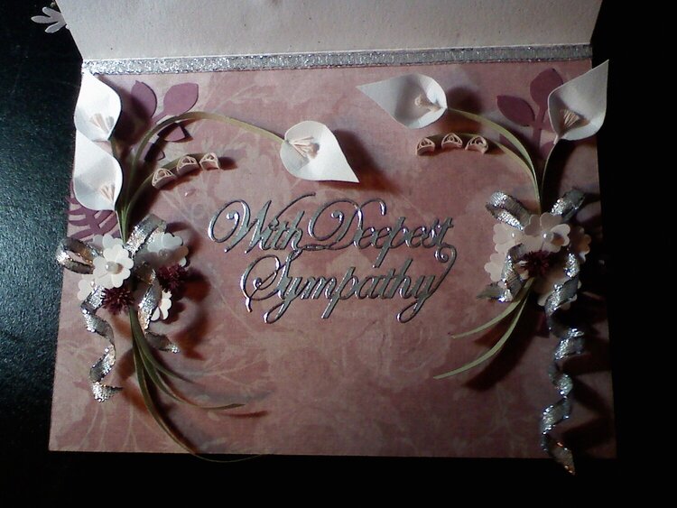 Inside of Sympathy Card