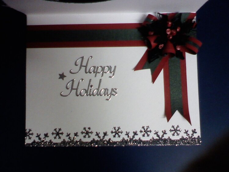 Inside of Holiday card