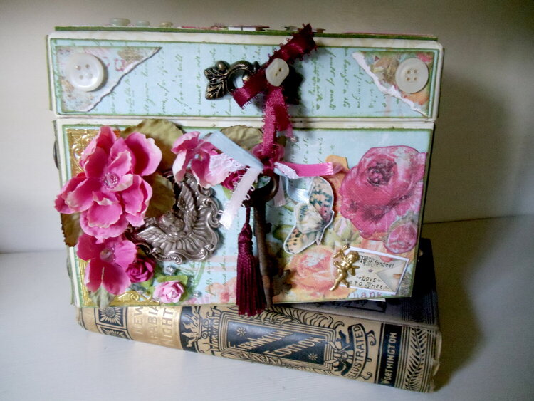 altered box to store embellishments