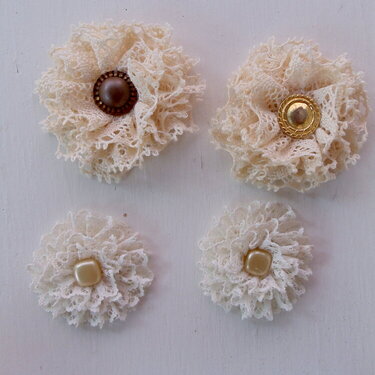 handmade lace flowers
