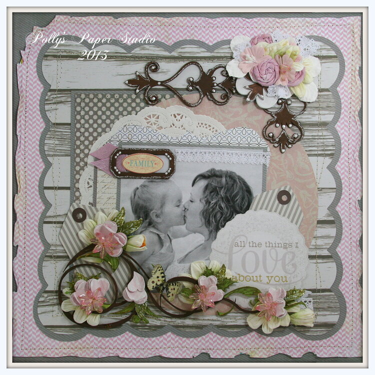 Shabby Chic Love and Family Layout