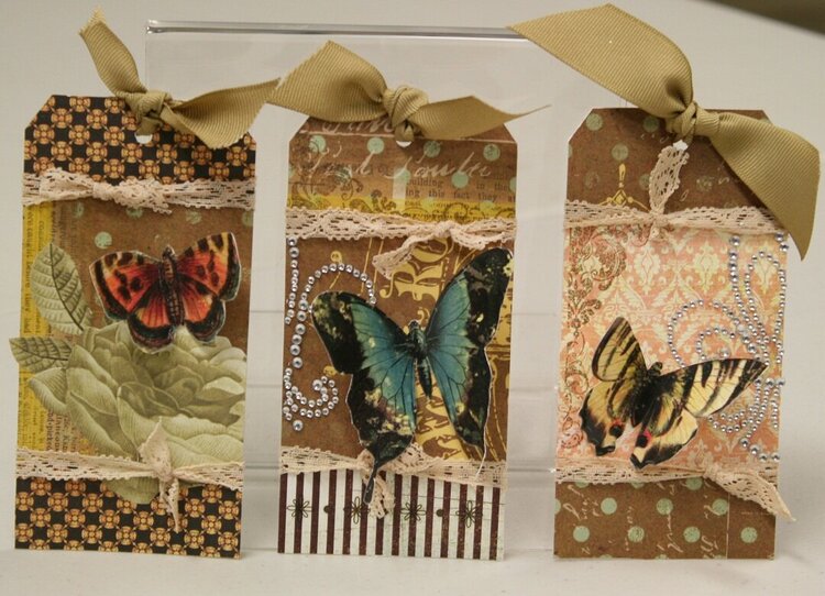 Pretty Butterfly Tags