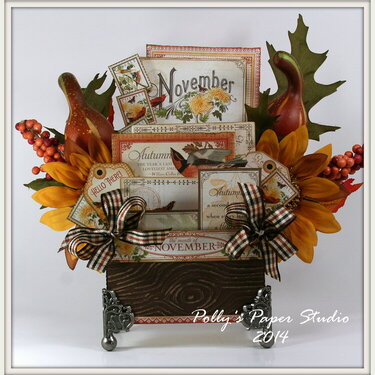 Fall Centerpiece with Graphic 45 Time to Flourish