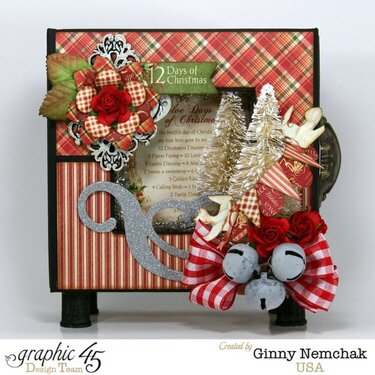 Twelve Days of Christmas Mixed Media Box with Grpahic 45