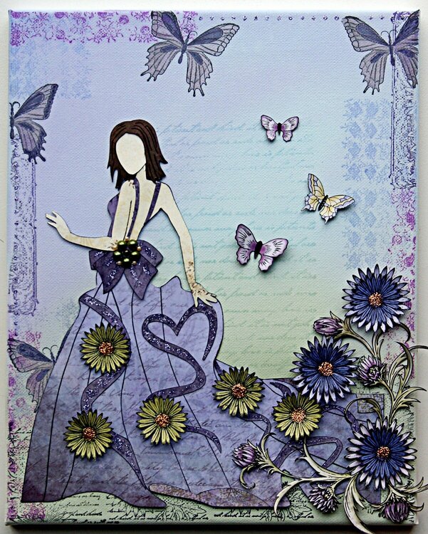 &quot;Spring&quot; mixed media canvas {DT work for Heartfelt Creations}