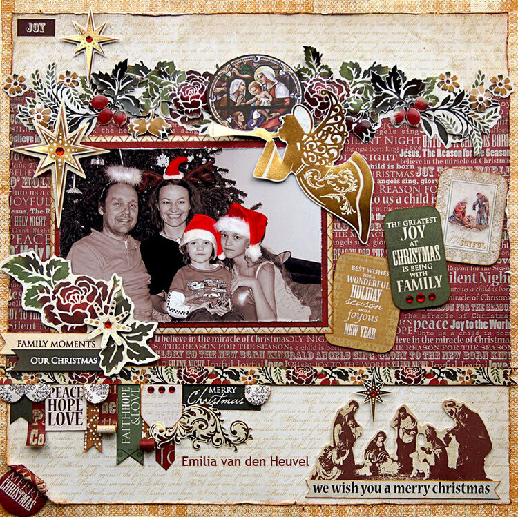 Joy at Christmas {Kaisercraft &amp; Merly Impressions}
