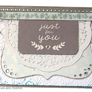 Just for You card {Kaisercraft &amp; Merly Impressions}