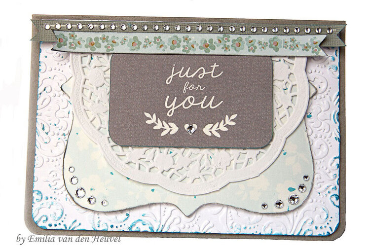 Just for You card {Kaisercraft &amp; Merly Impressions}