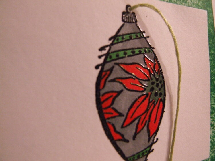 Heat Embossed &amp; Colored in Ornament (stamp image)