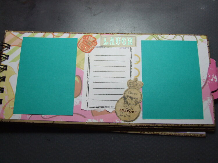 a page of a Paper bag mini album