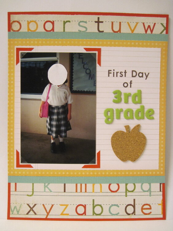 First Day of Third Grade Layout