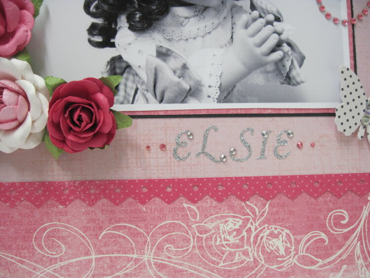 Lovely Elsie - Spring Splurge &quot;PINK Challenge&quot; Layout - Details