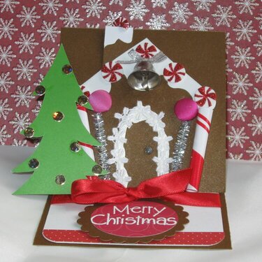 Easel card, Gingerbread House