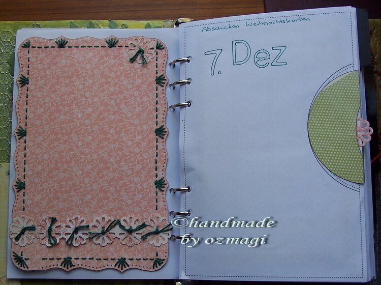 one of the page of my dez. daily agenda