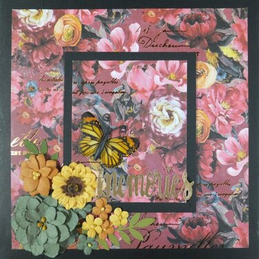 Mini Album 8.5 x 8.5 using Prima Painted Floral Collection
