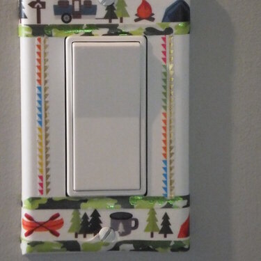 switch plate trimmed using Paper House washi tapes