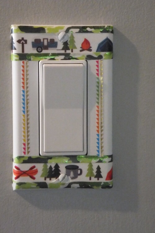 switch plate trimmed using Paper House washi tapes