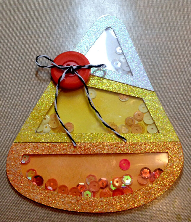 Candy Corn Shaker Card