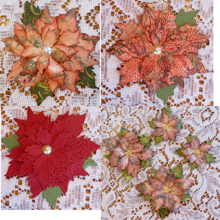 Poinsettias made with TH Die