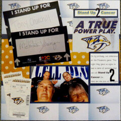I Stand Up 2 Cancer at the Predators Game