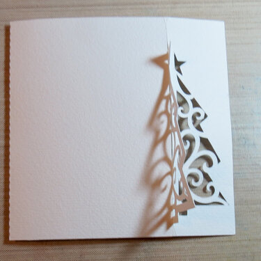 3D All White card