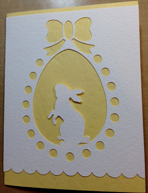 Yellow Easter Bunny Card