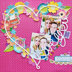 Love You Heart Layout by Paige Evans