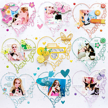 Love You Heart Layout by Paige Evans
