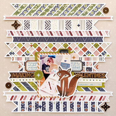 Making Valentines Layout by Paige Evans
