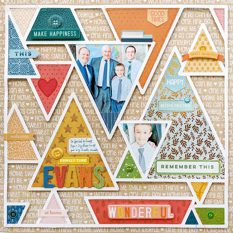 Triangles Background Layout by Paige Evans