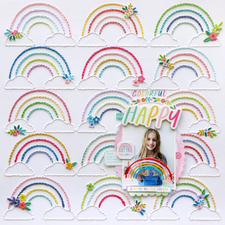 Colorful and Happy Layout by Paige Evans