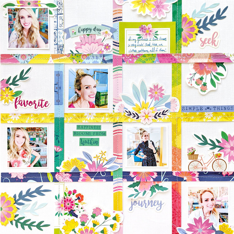 Happiness Blooms From Within Layout by Paige Evans