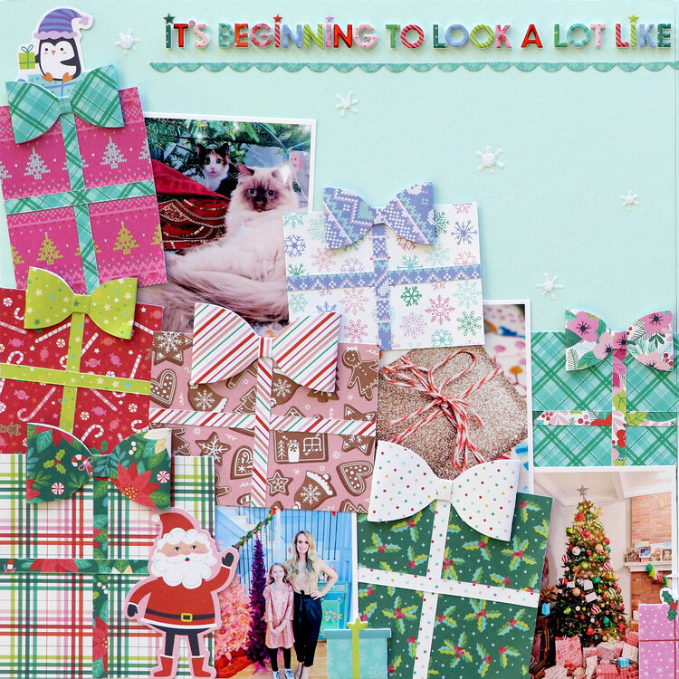 It&#039;s Beginning to Look a Lot Like Christmas Double-Page Spread by Paige Evans