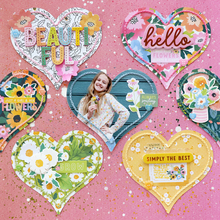 Just a Girl &amp; Her Flowers Layout by Paige Evans