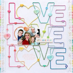 Love Love Love Layout by Paige Evans