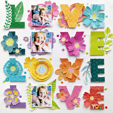 Love x 4 Layout by Paige Evans