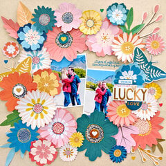 Lucky in Love Layout by Paige Evans