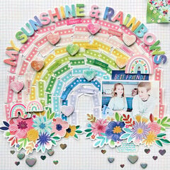 My Sunshine & Rainbows Layout by Paige Evans