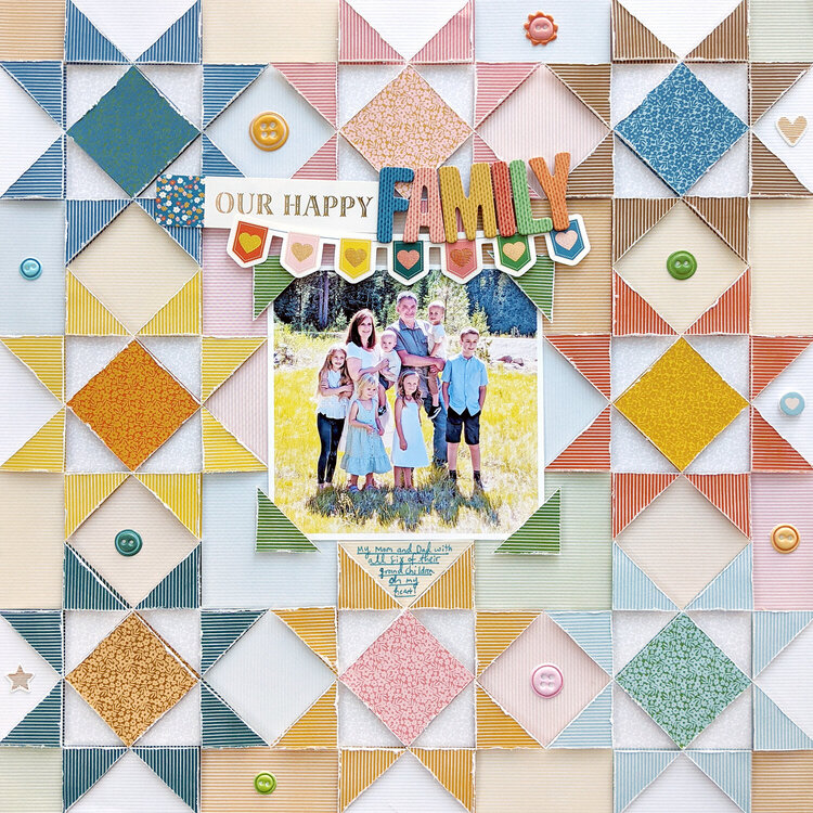 Our Happy Family Layout by Paige Evans