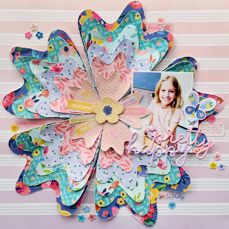 Pretty Happy Layout by Paige Evans